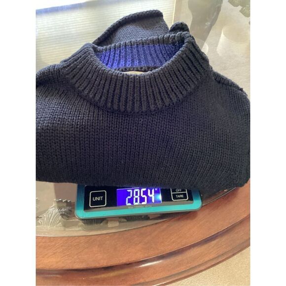 Calvin Klein Heavyweight High Collared Tight Knit Sweater Logo Winter Fall Desig - Picture 13 of 13